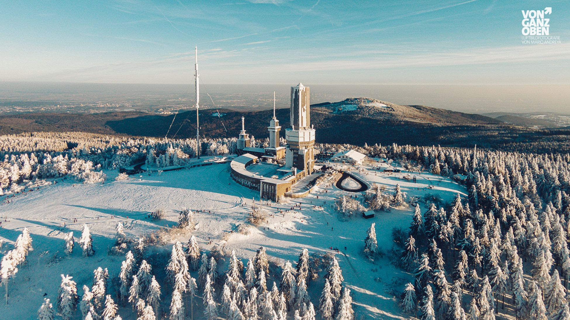 Luftbild Grosser Feldberg Taunus im Schnee VONGANZOBEN Luftbildfotografie Der Fotograf f 252 r 