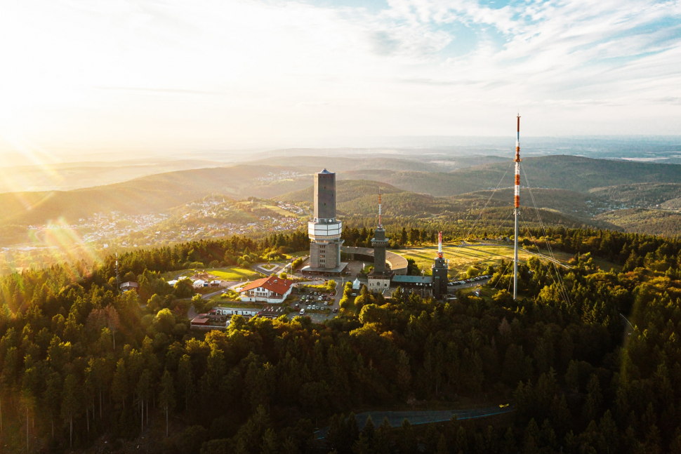 Luftbild Grosser Feldberg (Taunus) im Sommer